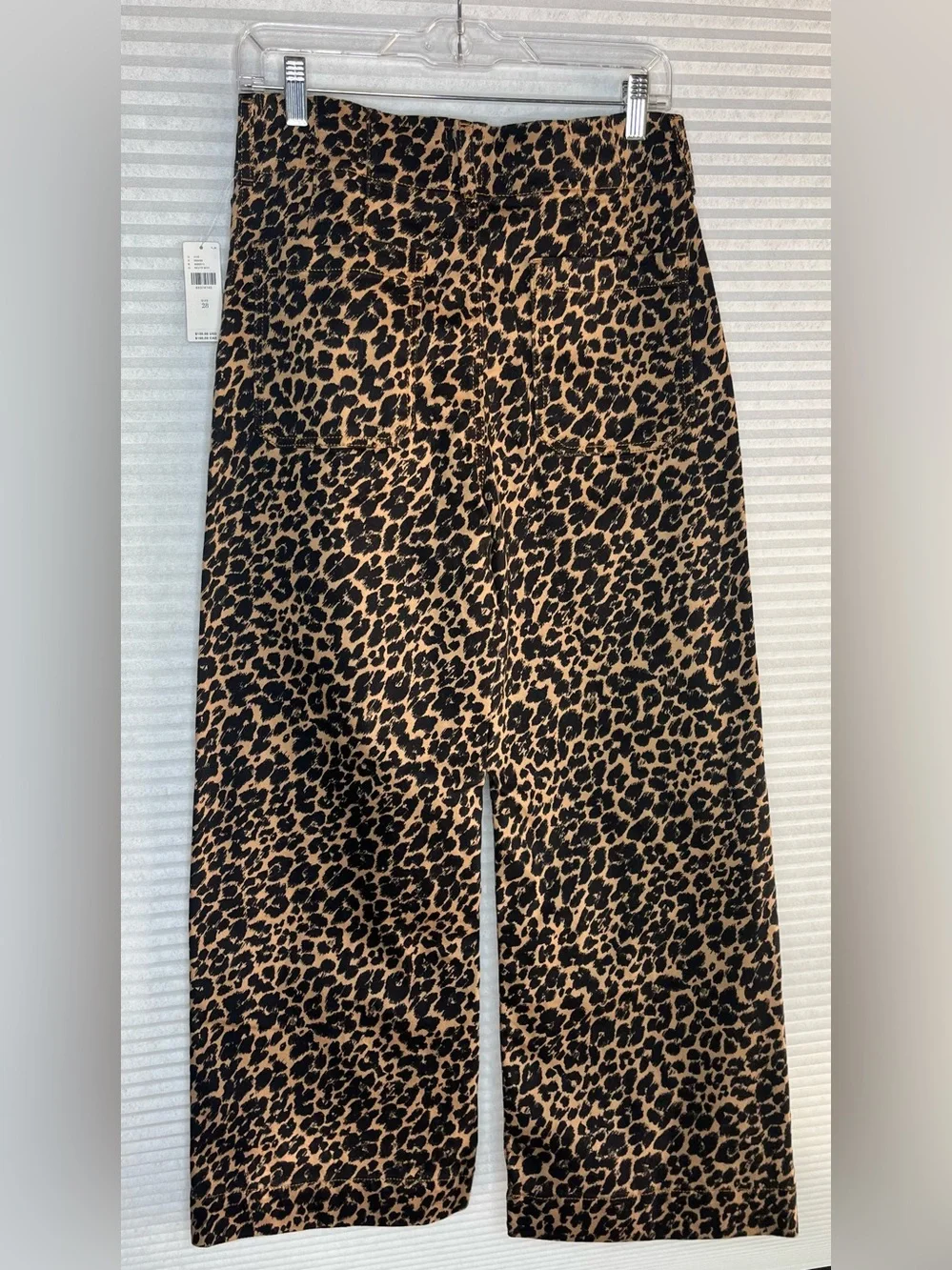 Maeve Coquette The Colette Leopard Print Cropped Wide-Leg Pants Size 28 NWT - Picture 9 of 9